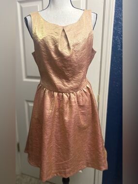 Lucca Couture Metallic Rose Pink Evening Top